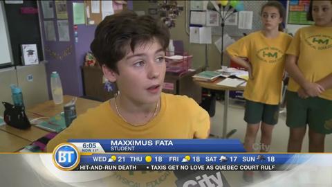 Honore-Mercier students helping young cancer patients